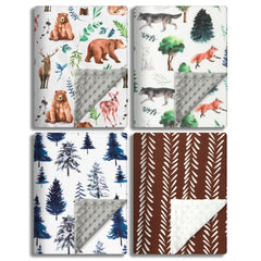 Jola's House woodland blanket forest design for newborn cuddles and warmth.