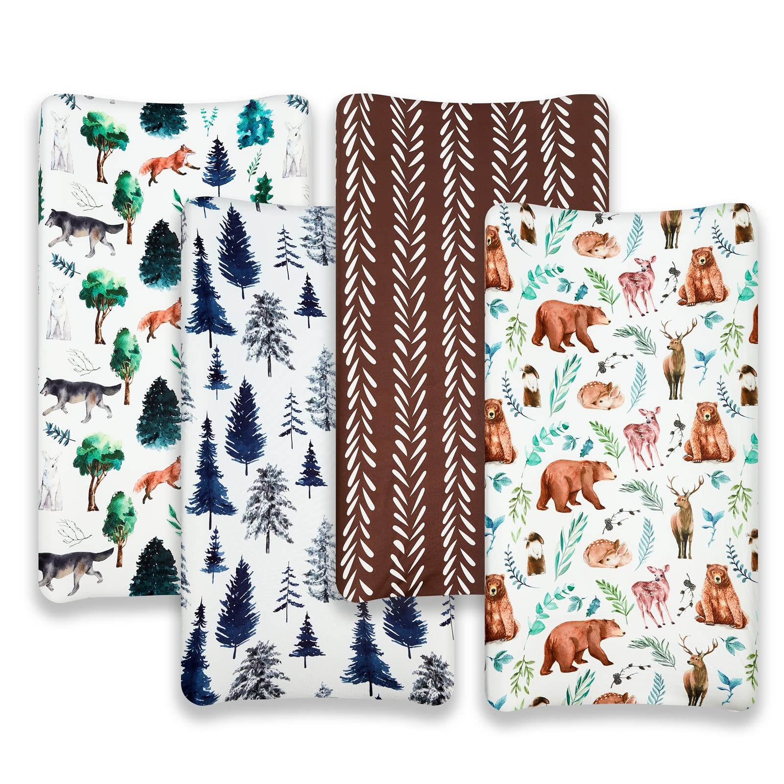 Jola's House elastic-fit changing pad cover ensures secure fit across mattress sizes.