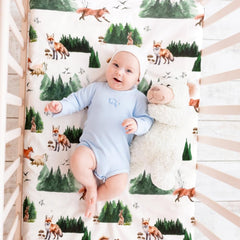 Jola's House Woodland Forest Animals N Play Sheets pattern variety keeps nursery styling fresh