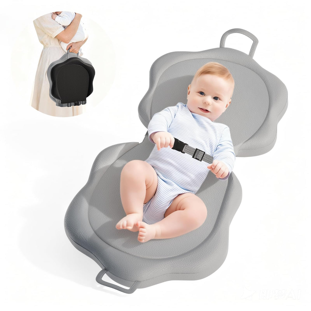 Jolensoy baby changing pad folded compact for easy storage and quick travel