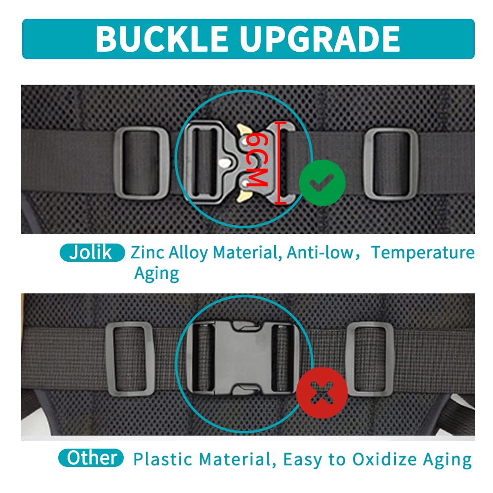Jolik durable 5 cm belt and anti-slip surface for secure seating
