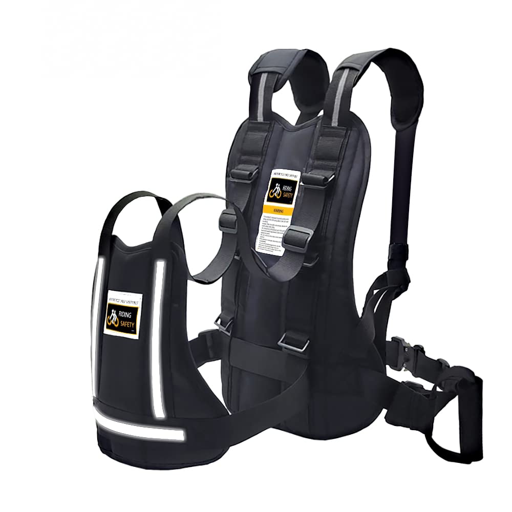 Jolik child safety harness front view with secure straps for motorcycle rides