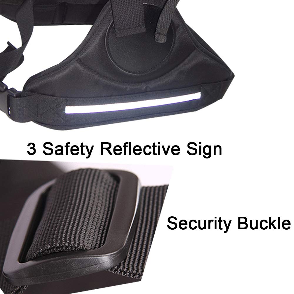 Jolik reflective sign visible at night for enhanced rider visibility.