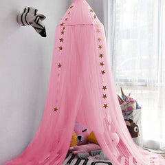 Jolitac Princess Bed Canopy easy-installation demonstrates quick setup without tools.