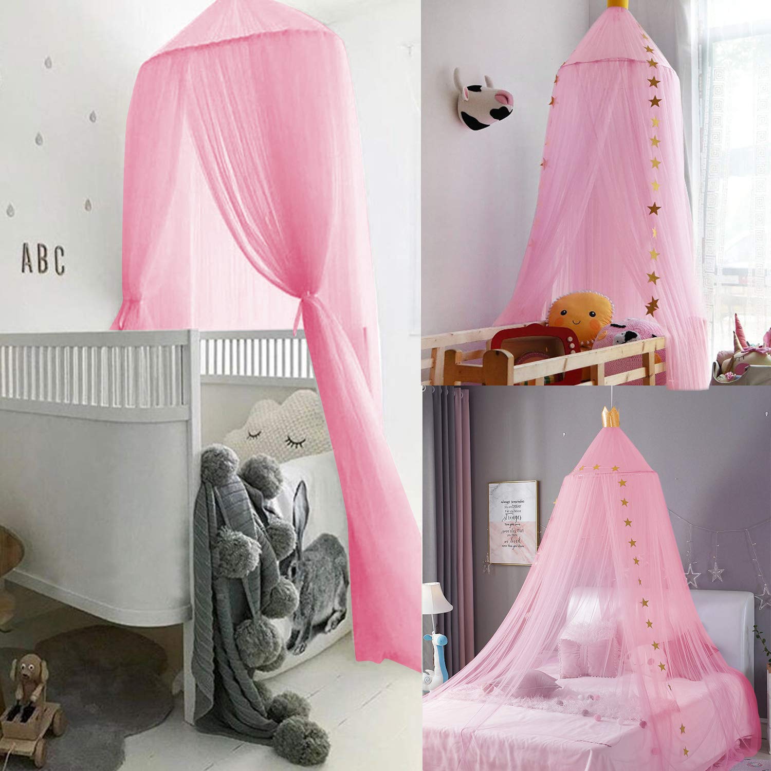 Jolitac Princess Bed Canopy 2-4m-height suited for tall, airy spaces.