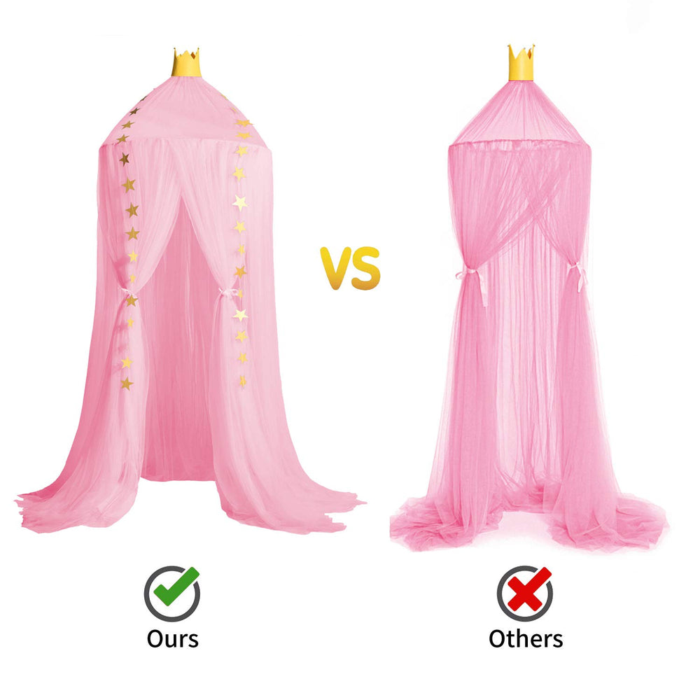Jolitac Princess Bed Canopy ring-diameter-0-6m explains sizing for beds.