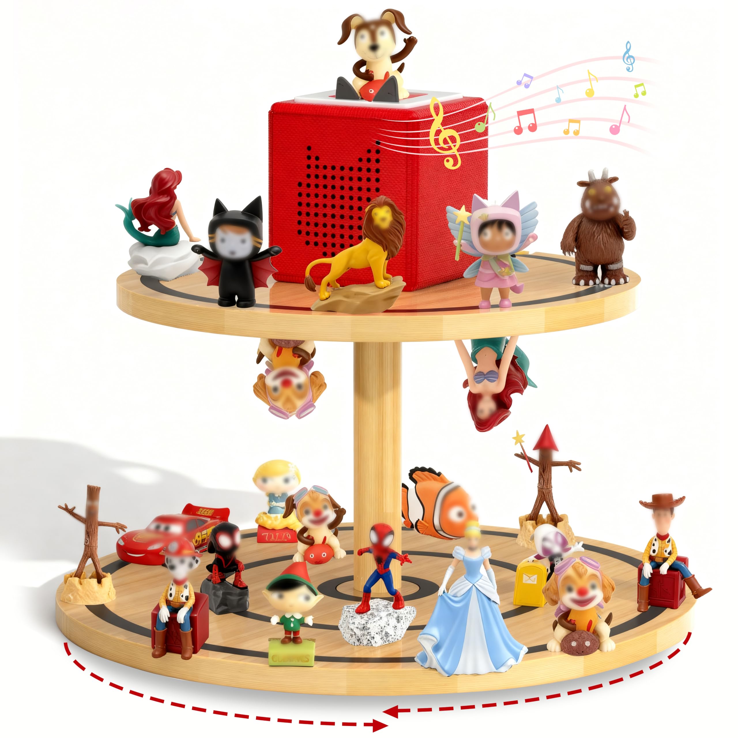 Jolitac Tonie Shelf 360-rotation for easy access to Tonie figures