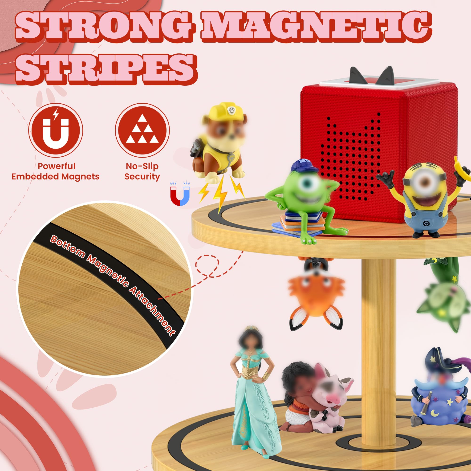 Jolitac Tonie Shelf magnetic-security with fixed magnets