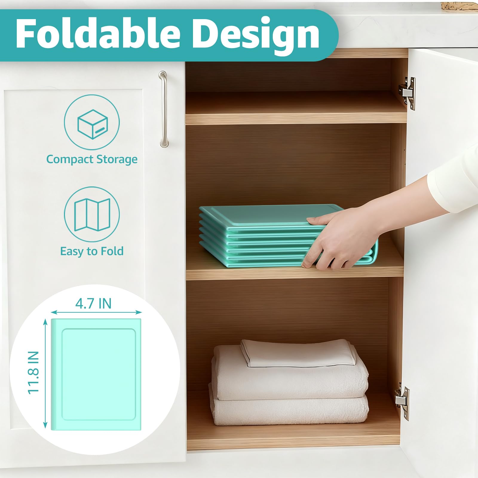 Jollcma collapsible baby bathtub folded-compact-storage keeps closets tidy and ready.