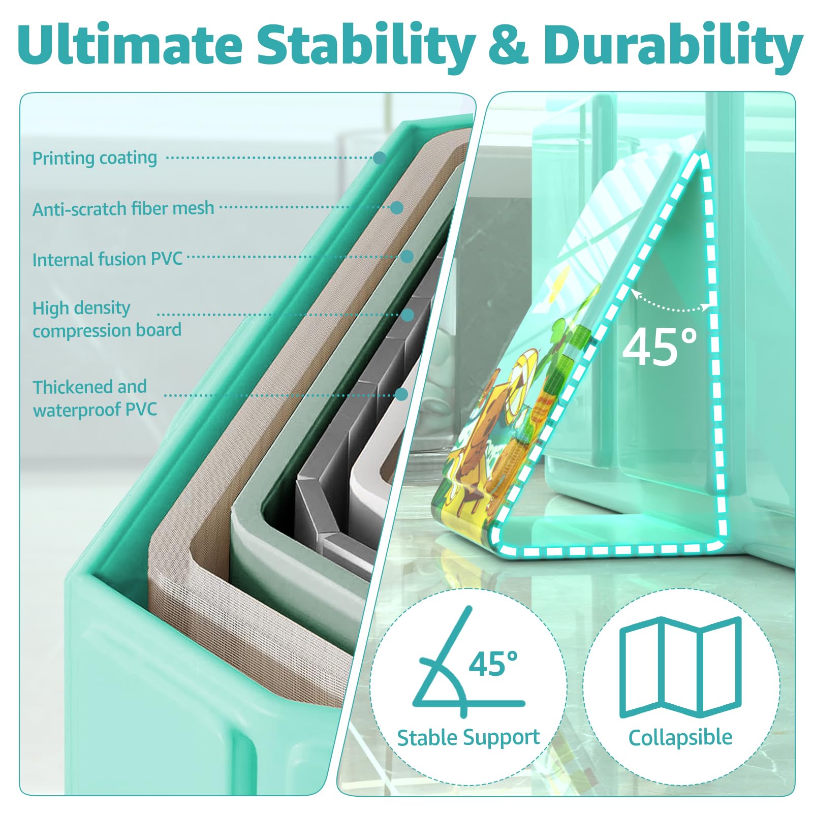 Jollcma collapsible baby bathtub infant-pool adapts into toy pool or sandbox.