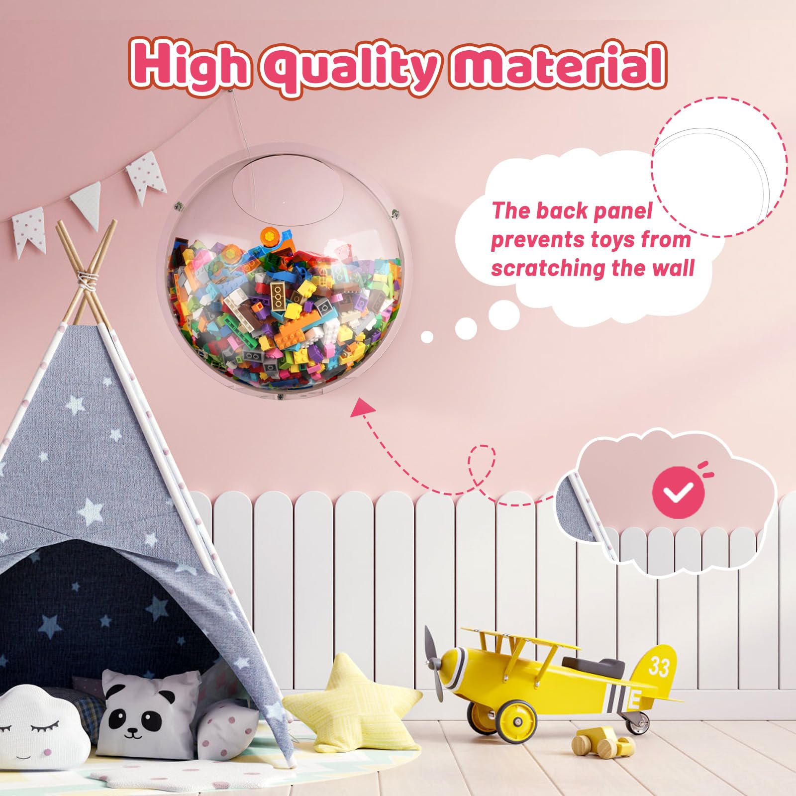 JolliKids wall organizer mounted in kids rooms or classrooms.