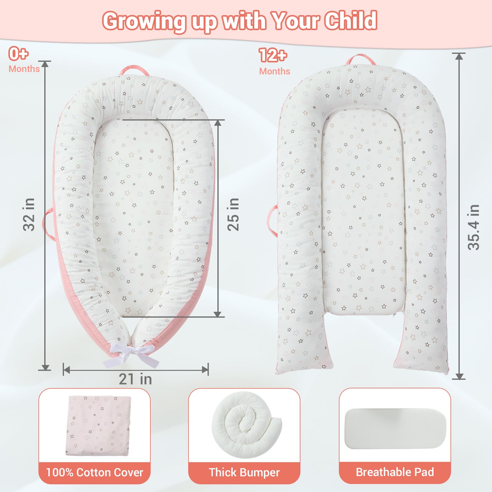 JOLLITO baby lounger changing-station setup for quick diaper changes
