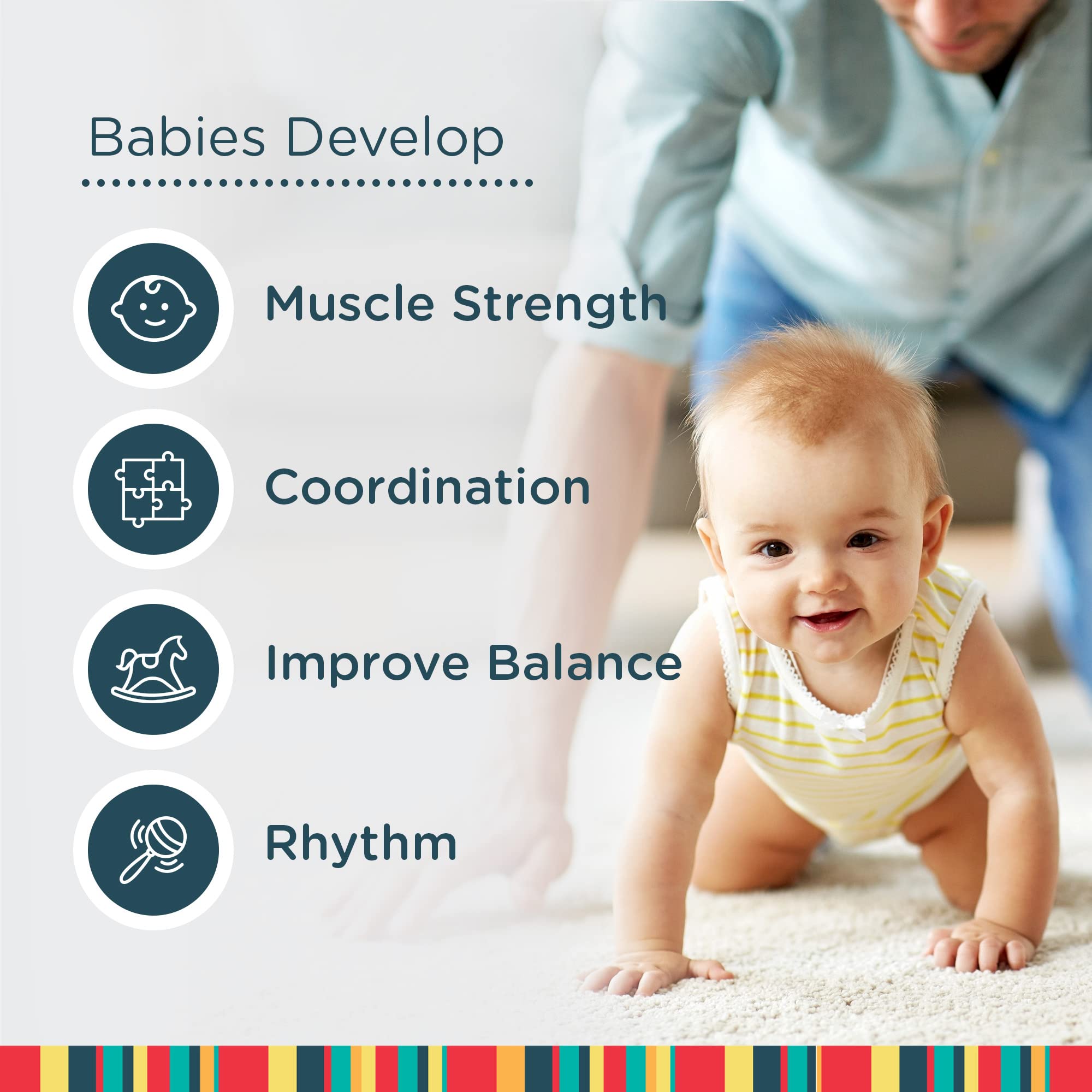 Jolly Jumper Elite baby in motion during active play.