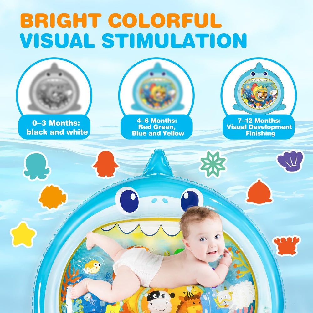 Jollybaby shark water mat packaging gift packaging signals ideal baby shower gift.
