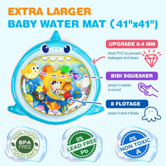 Jollybaby water mat folded storage demonstrates compact design for easy, tidy storage.