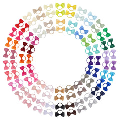 Jollybows 100pcs baby girls hair bows in 2-inch set for easy daily styling.