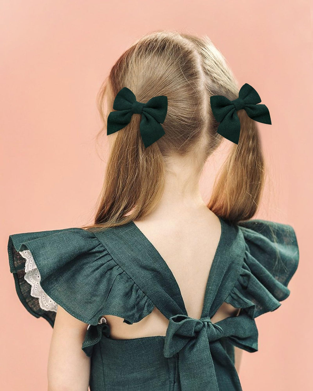Jollybows 2.8in bows on kids demonstrate easy everyday styling.