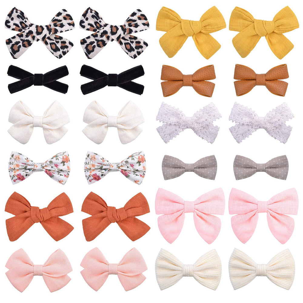 jollybows 24pcs bow set showing coordinated outfits for quick styling.