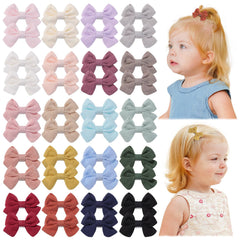 Jollybows 40pc baby bows 2-inch pack offers colorful variety to match outfits.