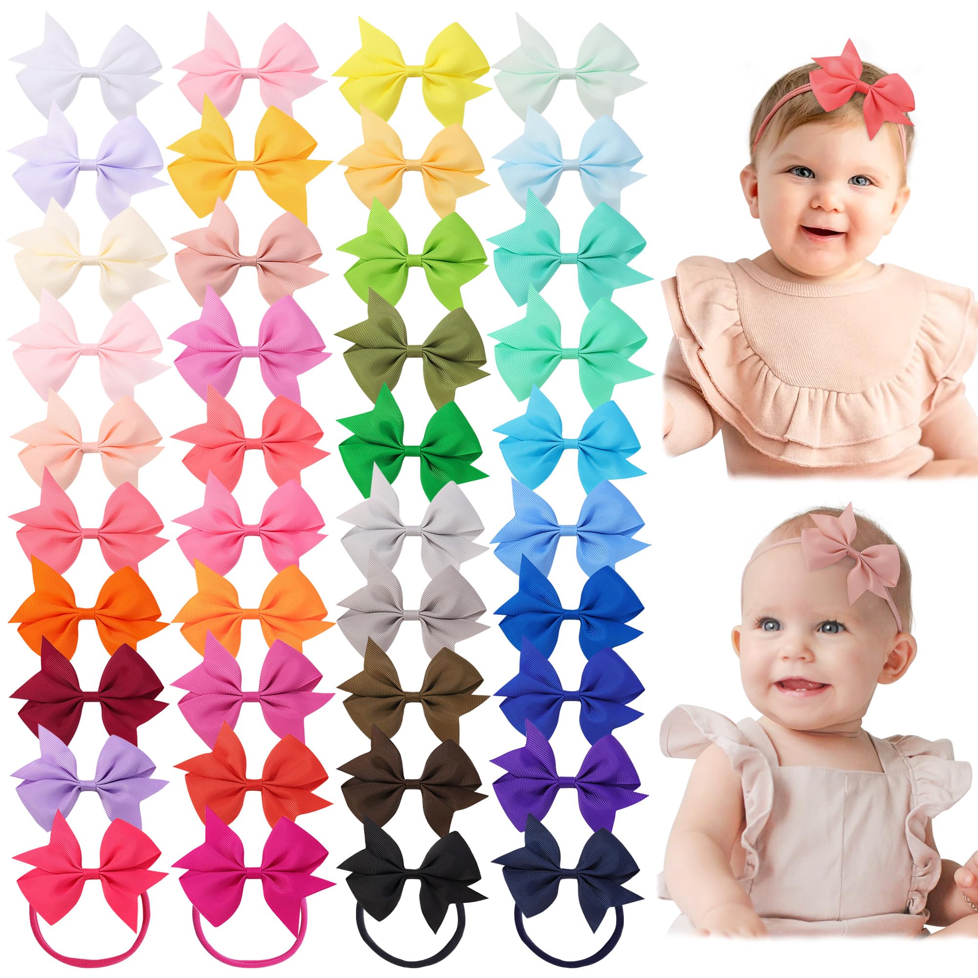 Jollybows 4inch baby bow close up for easy outfit coordination