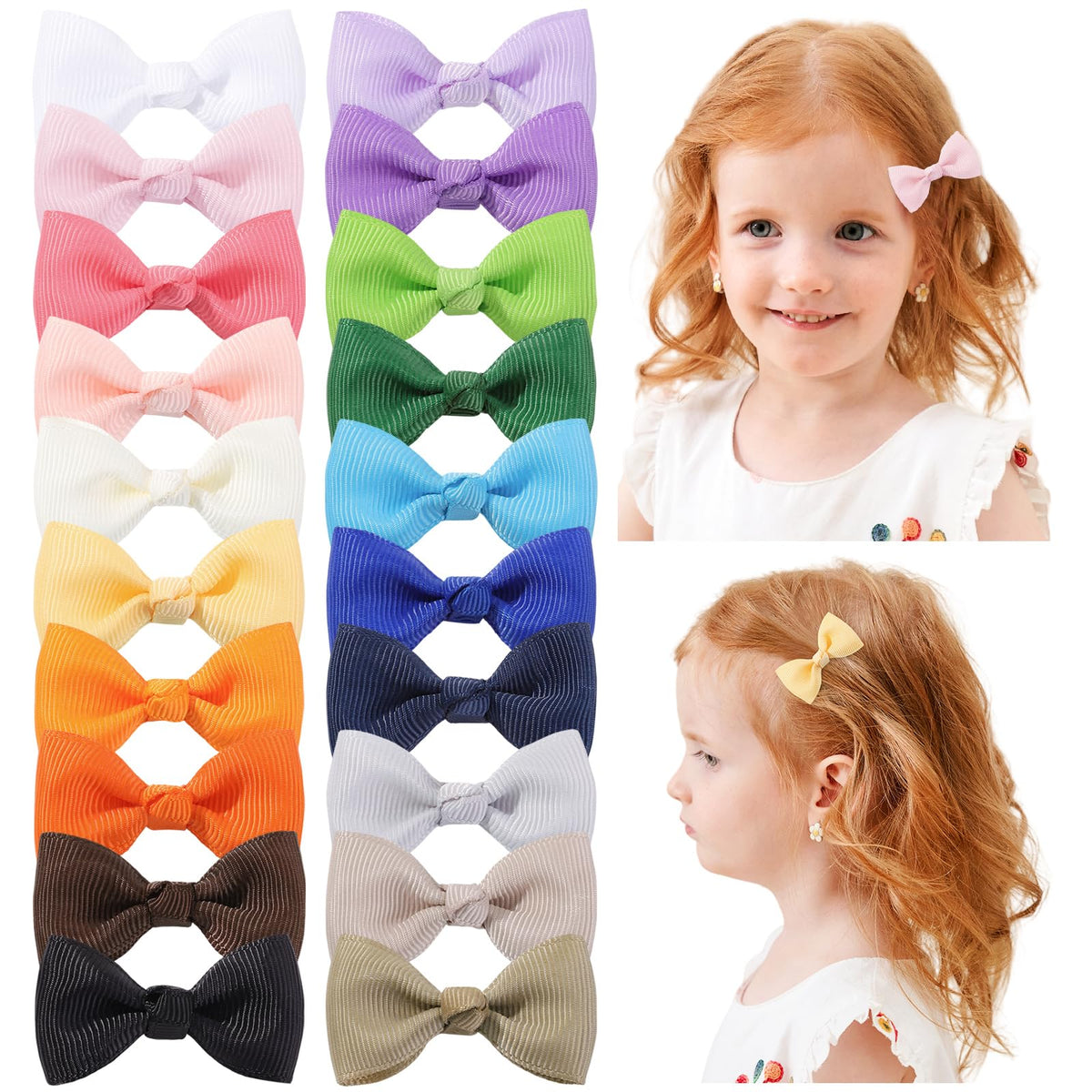 Jollybows Baby Bows 2in collection shows vibrant colors for outfit matching.