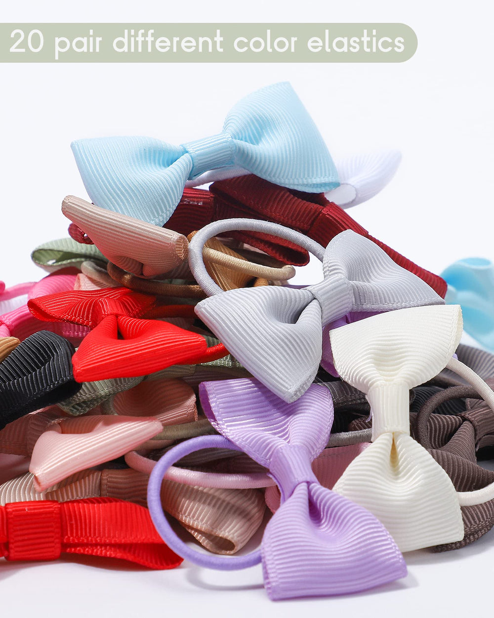 Jollybows 2-inch bows with elastic ribbons help keep bangs away.