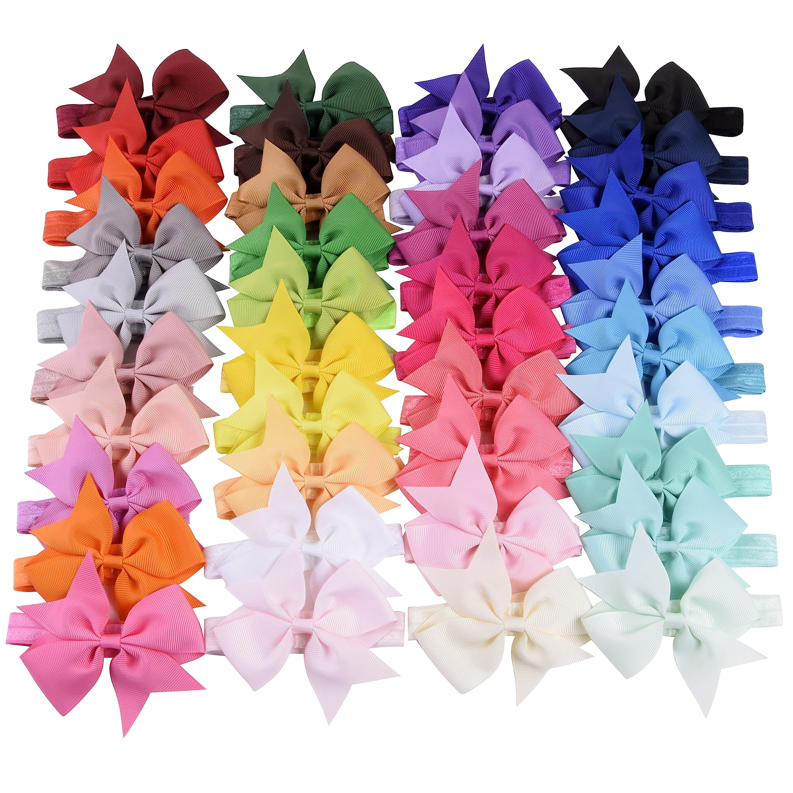 Jollybows 4-inch baby bows close-up, ideal for everyday outfits and gentle head comfort.