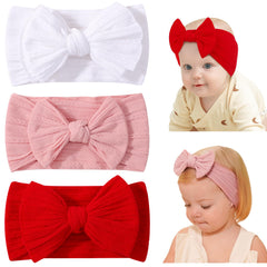 jollybows baby bows headbands white – soft nylon headband for daily outfits and photos