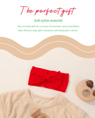 Jollybows baby Christmas bow headband red adds playful charm to holiday looks