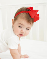 Jollybows baby hair accessories infants shot showing plush, adorable everyday look.
