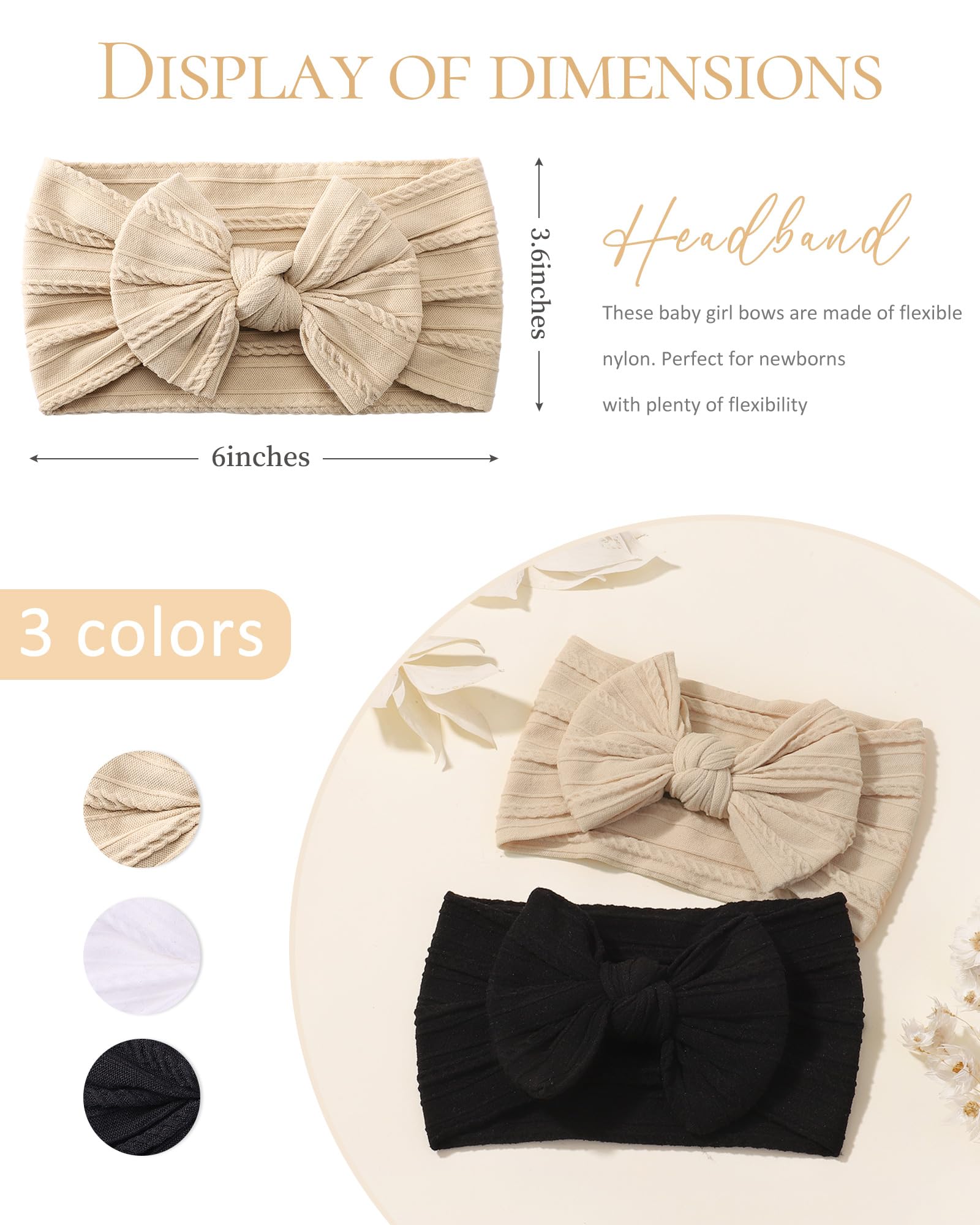 Jollybows baby headband white bow close-up highlights versatile color for outfits.