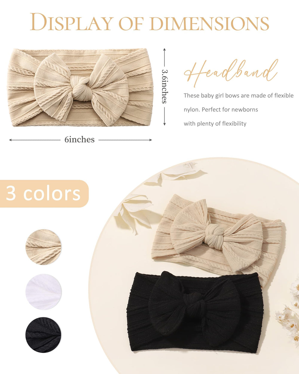 Jollybows baby headband white bow close-up highlights versatile color for outfits.