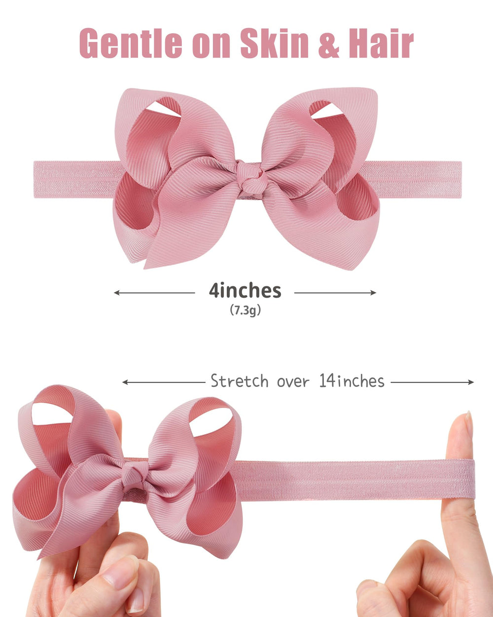Jollybows cream bow headband close-up with gentle texture.