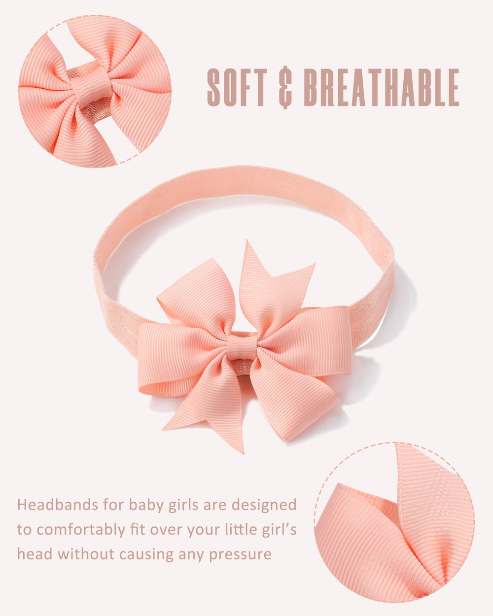 Jollybows soft ribbons stay comfy during playtime and naps