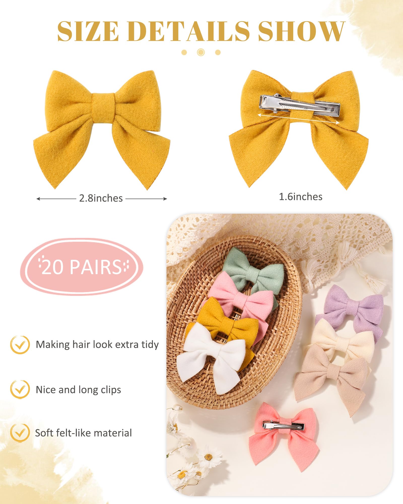Jollybows color-variety bows highlight vibrant outfits and versatile styling.