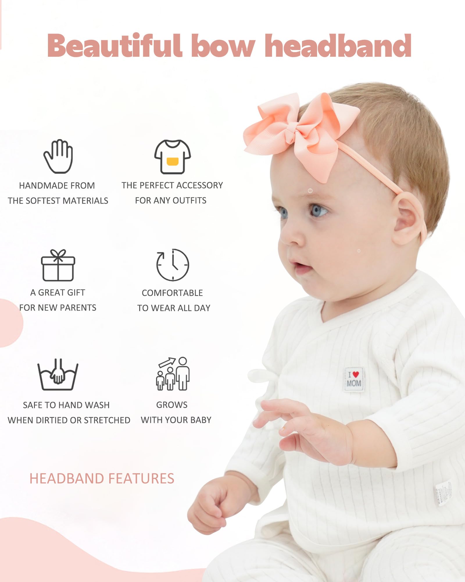 Jollybows colorful headbands variety showcasing non-dazzling shades for gentle styling