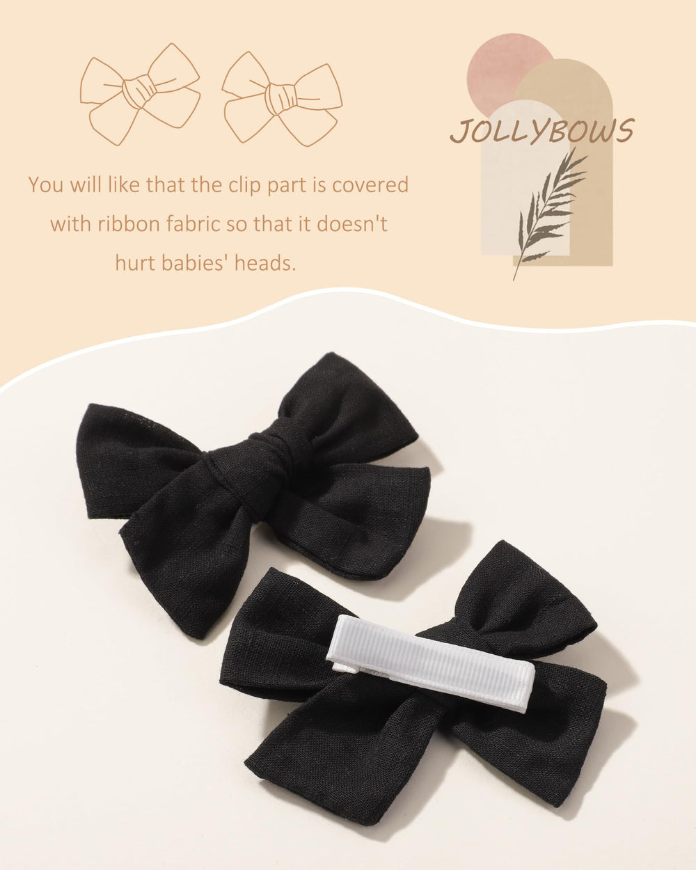Jollybows display-card packaging image conveys giftable presentation for baptisms and birthdays.