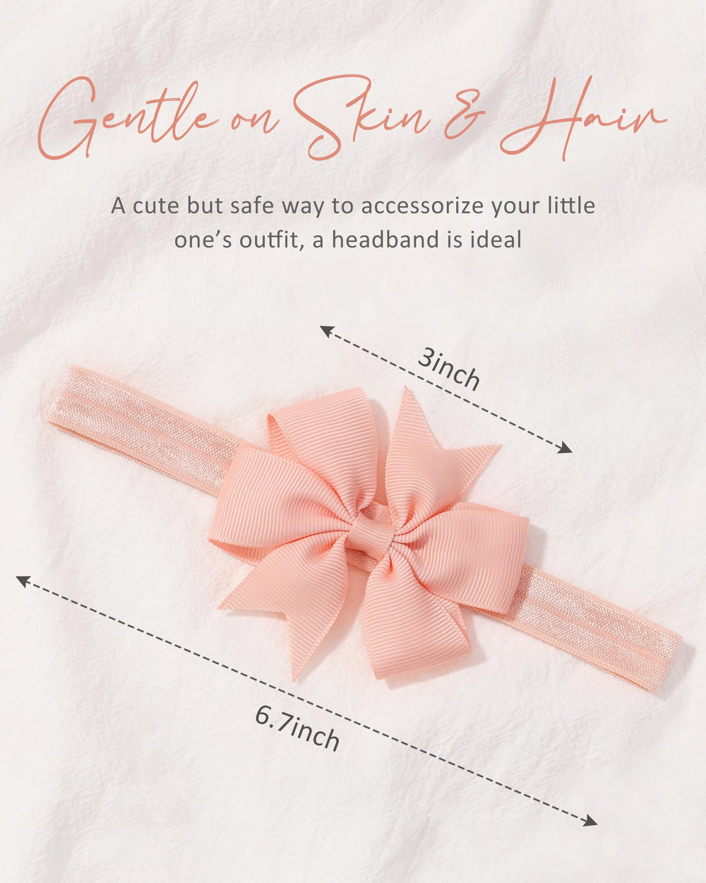 Jollybows elastic headband with stretch fits growing babies comfortably