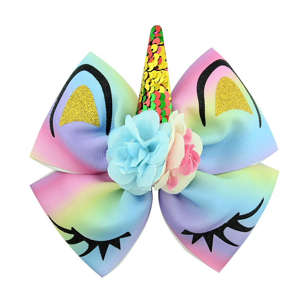 Festive Jollybows unicorn bows suitable for school days and celebrations.