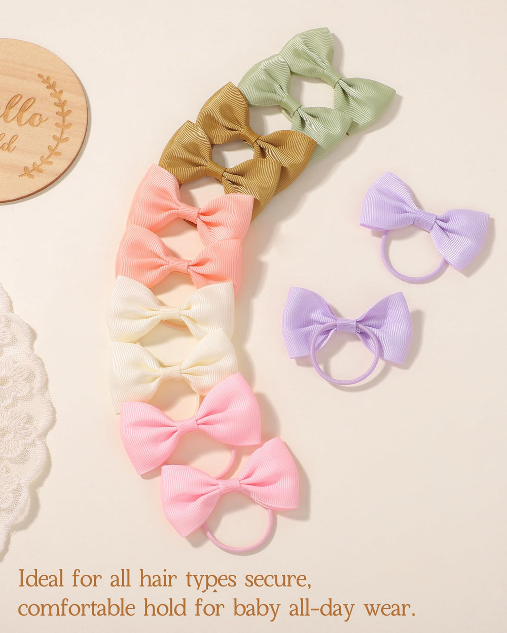 Jollybows ties designed for infants and toddlers with delicate hair.