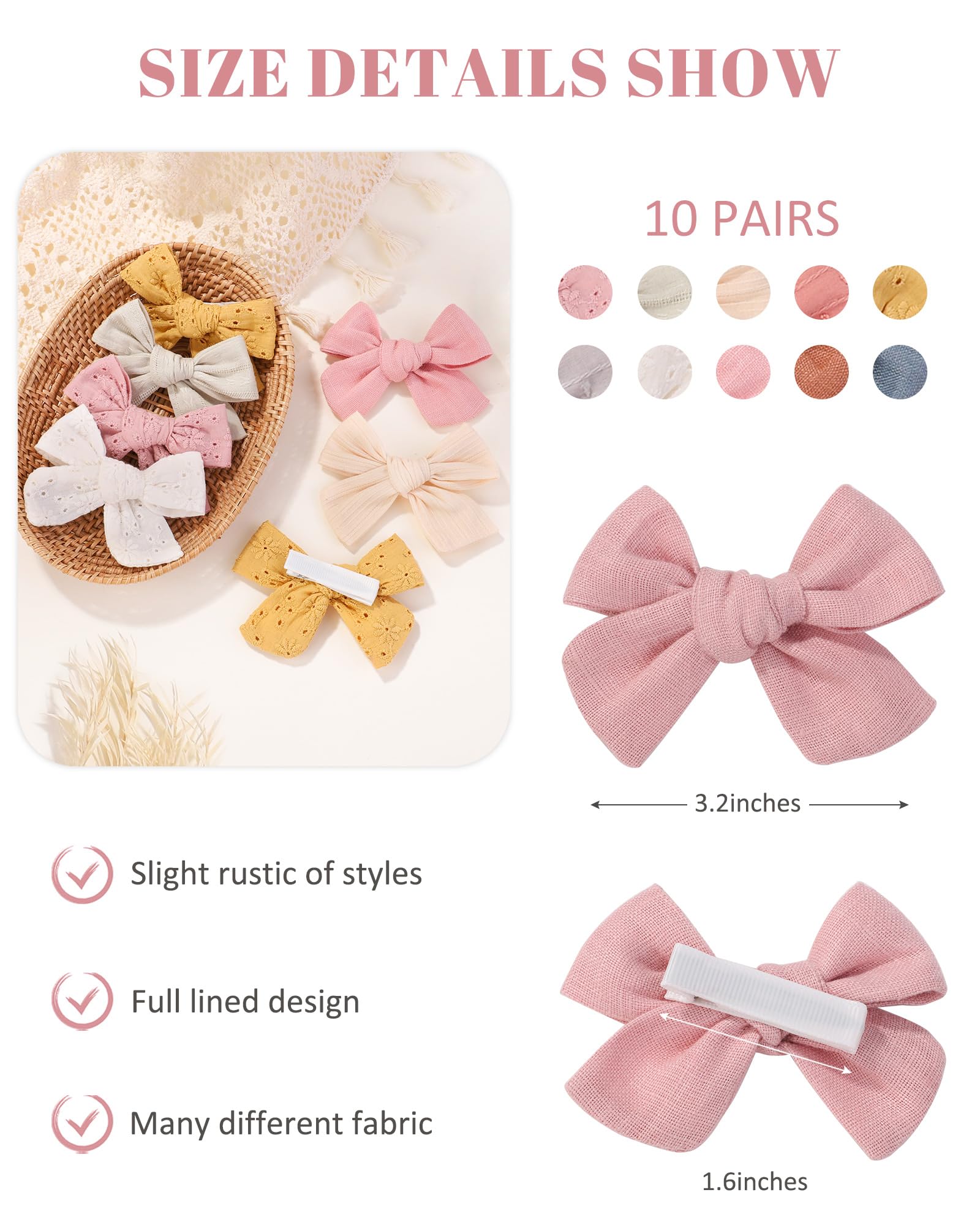 Jollybows fully-lined non-slip clip detail for secure, comfortable wear all day.