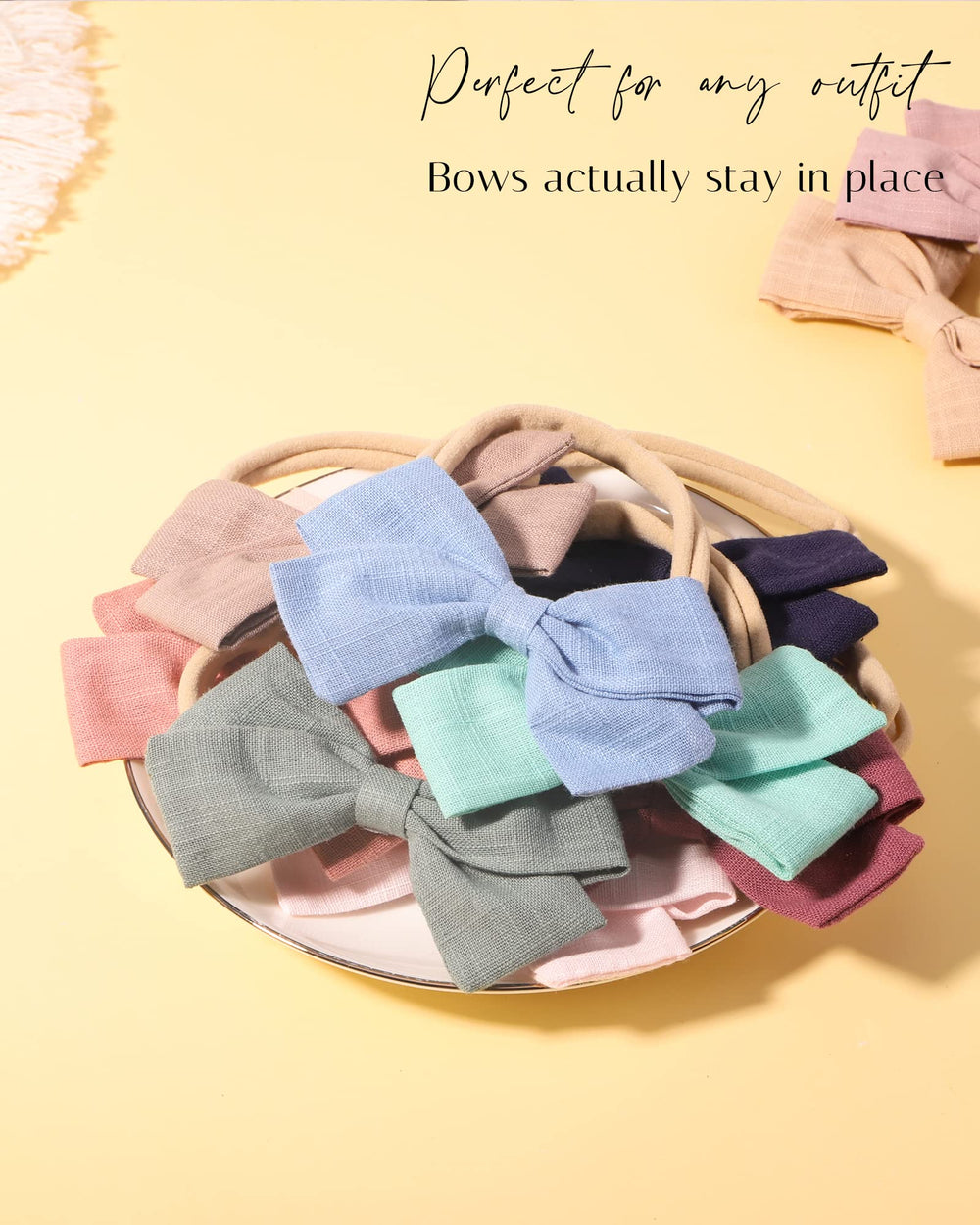 Jollybows gift packaging display, ready for gifting and newborn shoots.