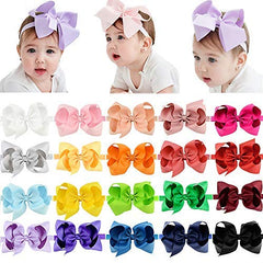 Jollybows grosgrain ribbon bows closeup show durable, gentle material for delicate baby hair
