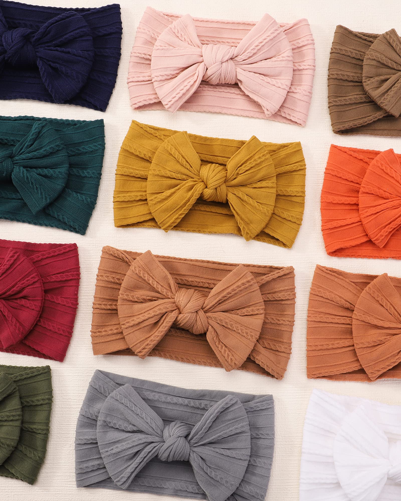 Jollybows headband worn on infant demonstrates secure, comfortable fit.