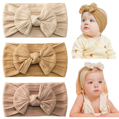 Jollybows khaki ginger beige headband closeup showing durable bow for everyday outfits