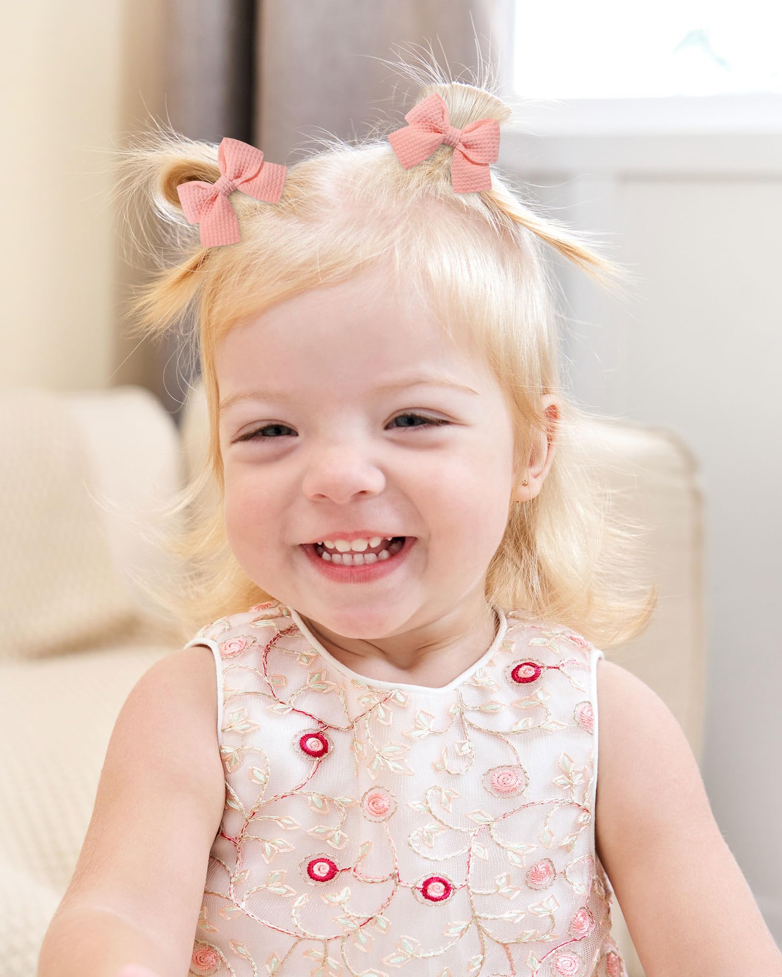 Jollybows mini bow 2in rose offers delicate styling and secure grip.