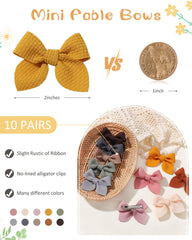 Jollybows mini fable bows in soft waffle fabric for newborn styling with gentle grip.