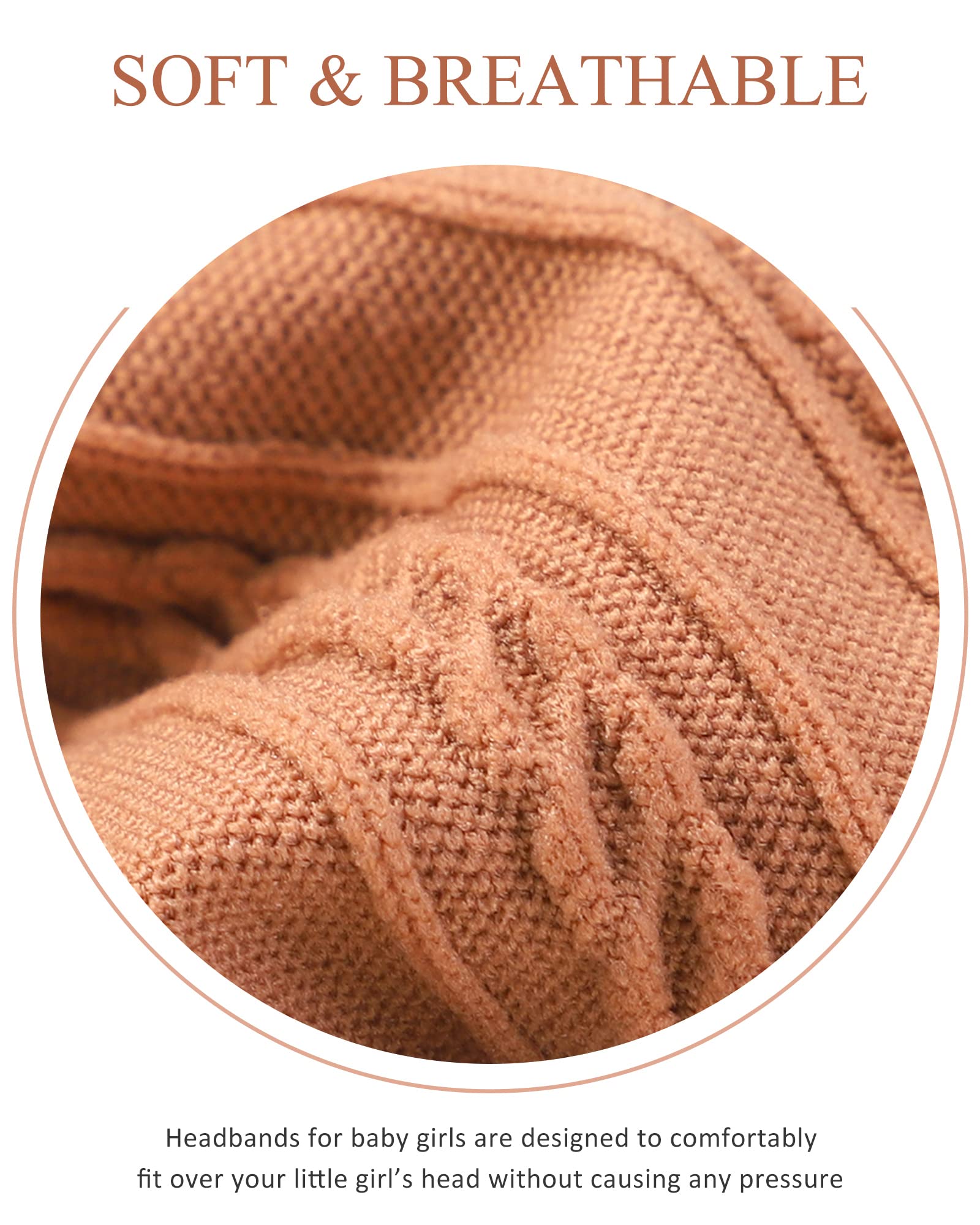 Jollybows caramel nylon headband offers comfy fit for photoshoots