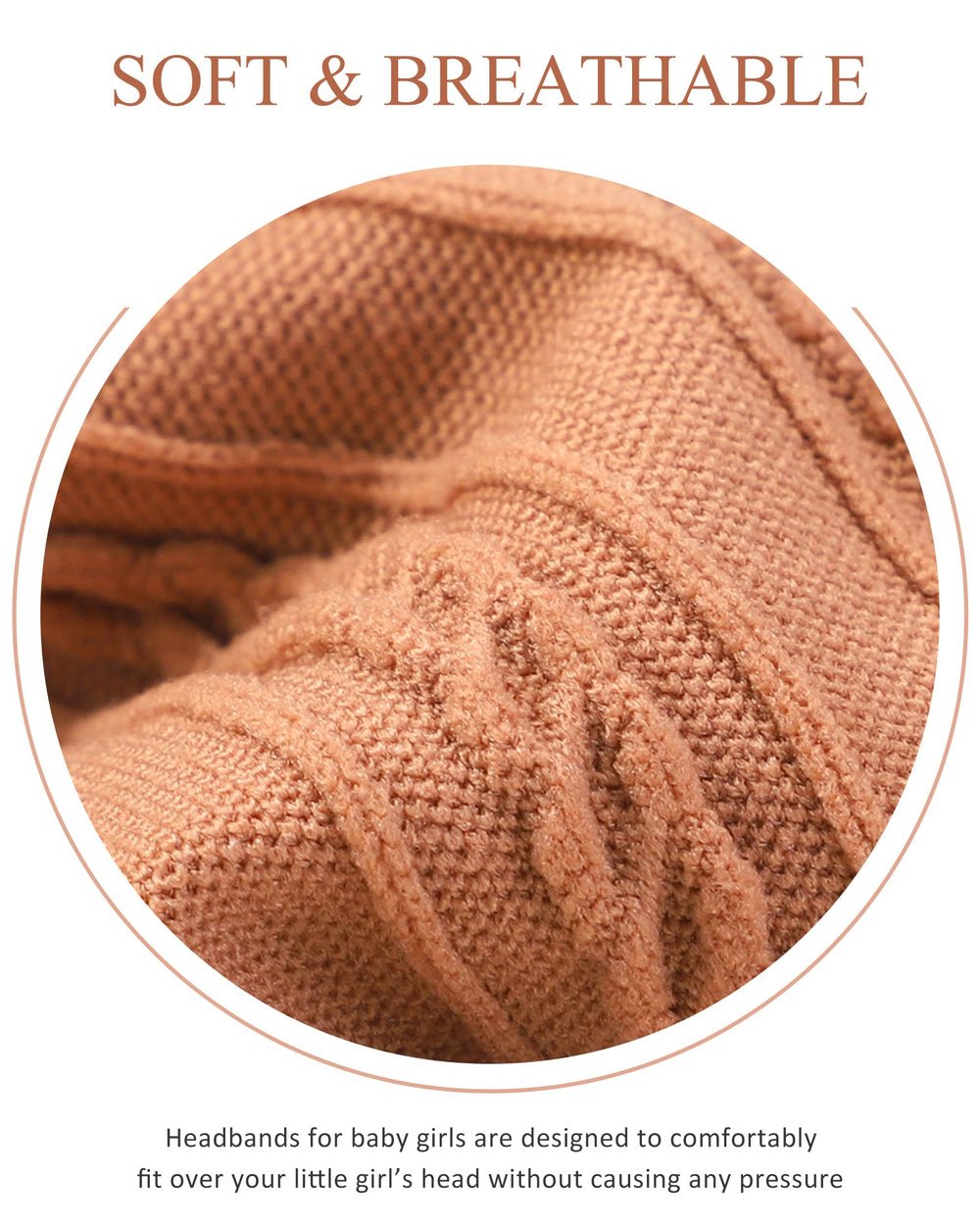 Jollybows caramel nylon headband offers comfy fit for photoshoots