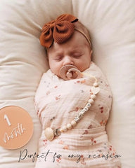 Jollybows natural waffle texture fabric adds tactile charm to handmade bows